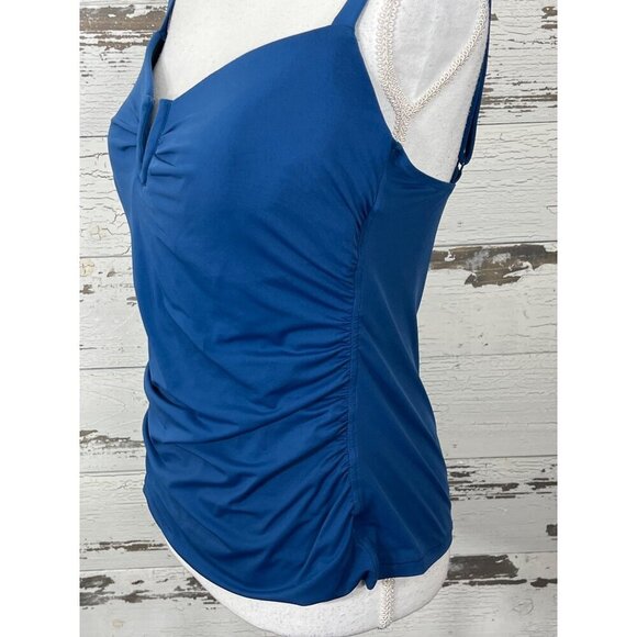 SOMA V-Wire Tankini Top Teal Blue Sz XL #O17006 EUC - Picture 2 of 5